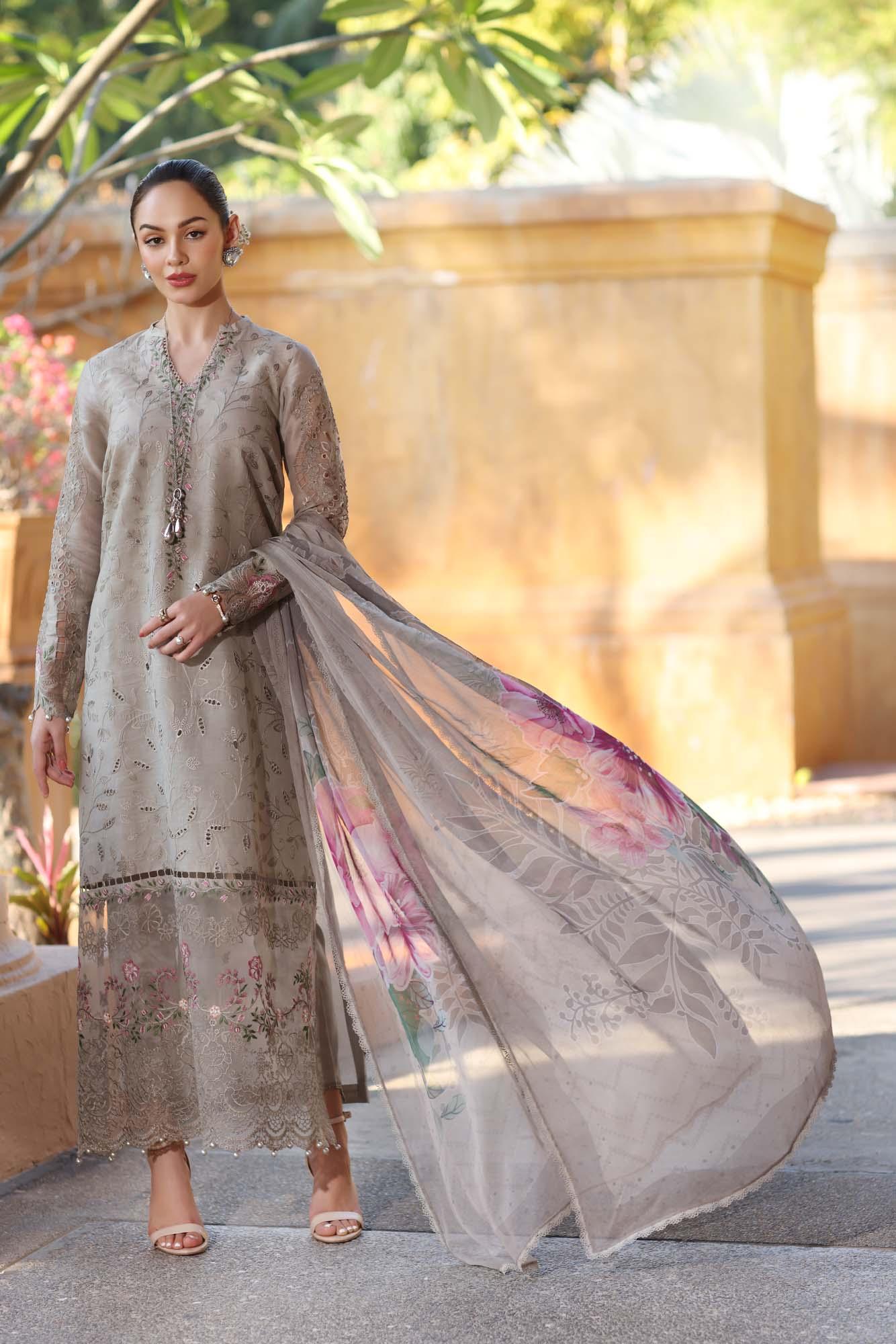 Noor by Saadia Asad | Eid Luxury Laserkari 25 | D1-B - Rang-e-Khaas