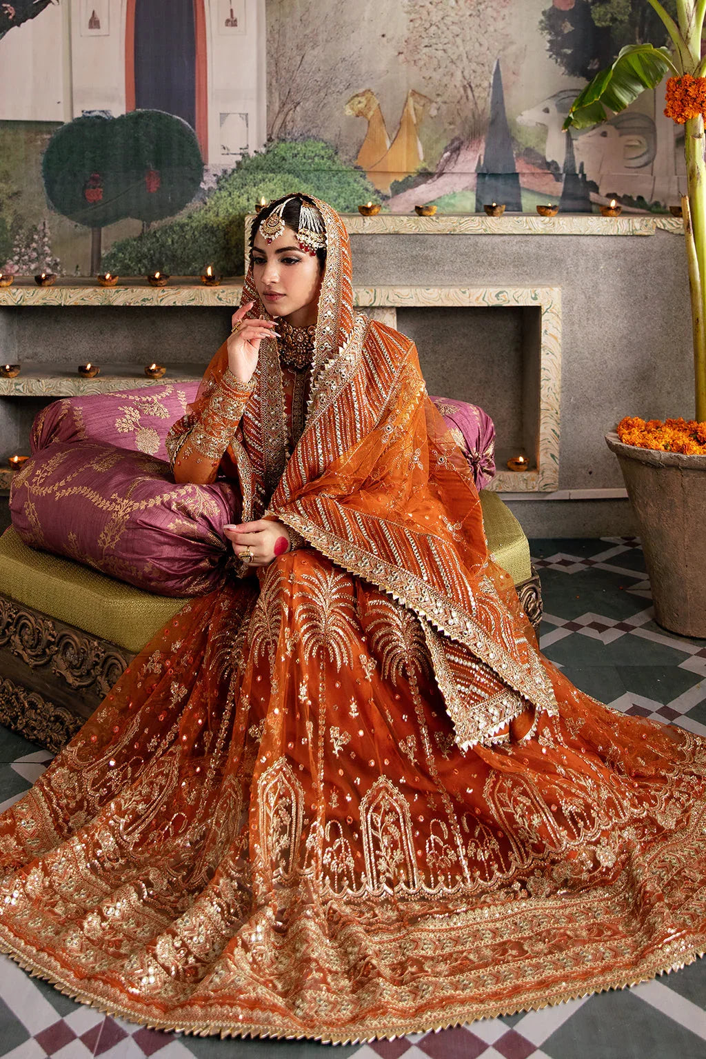 Afrozeh Shehnai Wedding Formal 3Pc Suit AFS-23-V1-01 Dilaab - Rang-e-Khaas