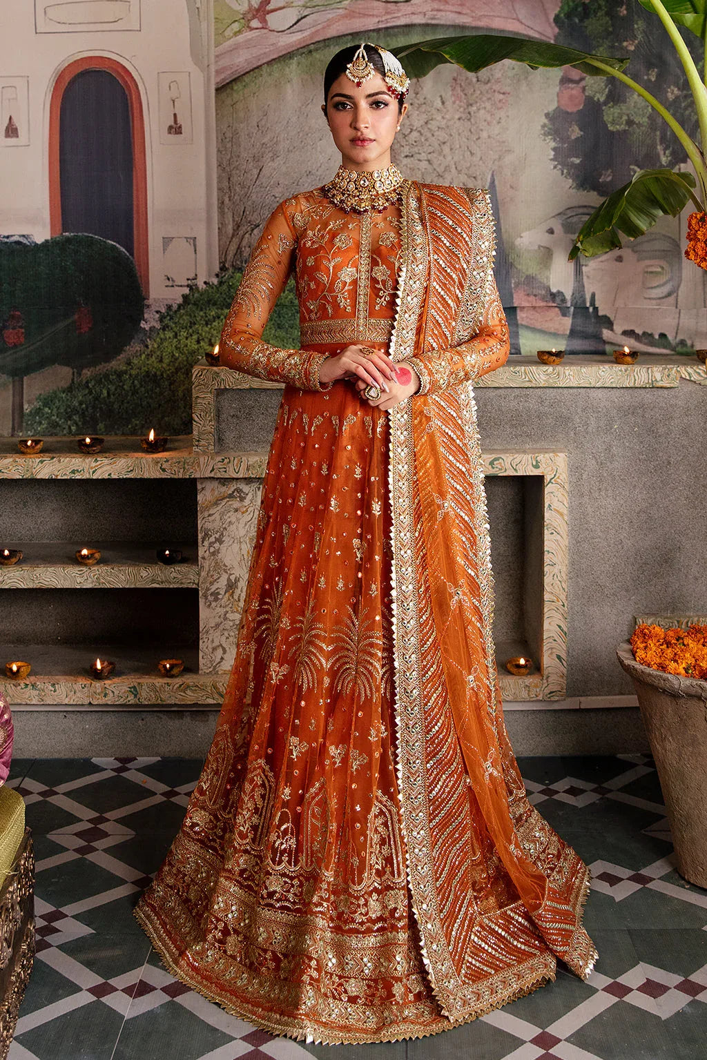 Afrozeh Shehnai Wedding Formal 3Pc Suit AFS-23-V1-01 Dilaab - Rang-e-Khaas