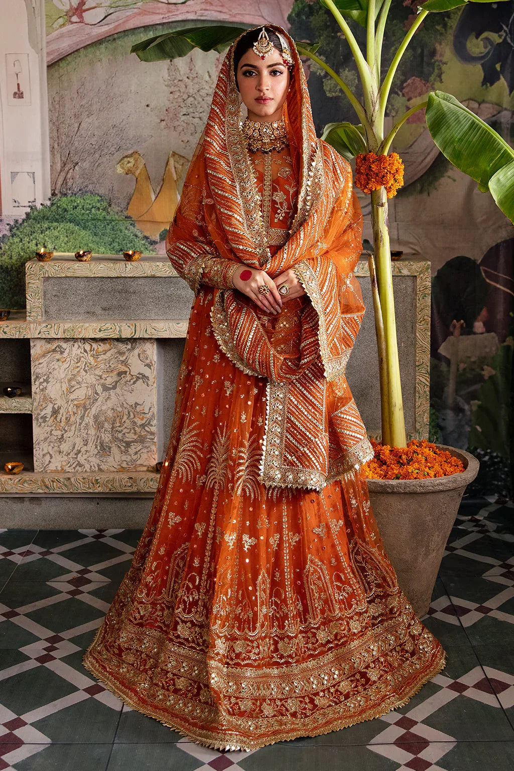 Afrozeh Shehnai Wedding Formal 3Pc Suit AFS-23-V1-01 Dilaab - Rang-e-Khaas