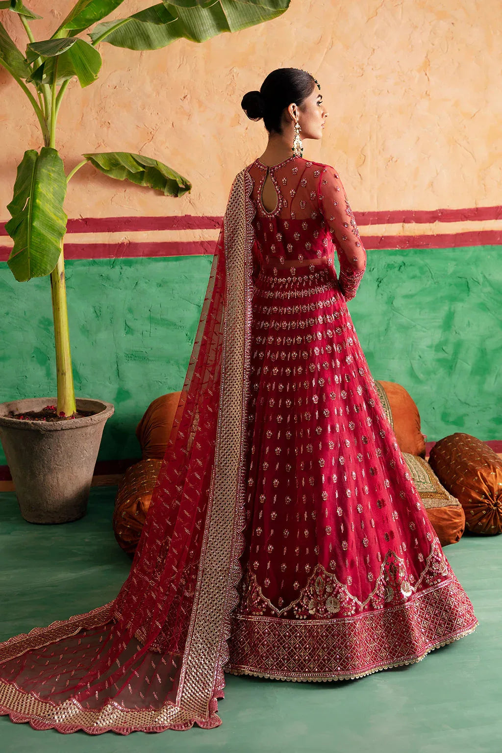 Afrozeh Shehnai Wedding Formal 3Pc Suit AFS-23-V1-07 Gulabposh - Rang-e-Khaas