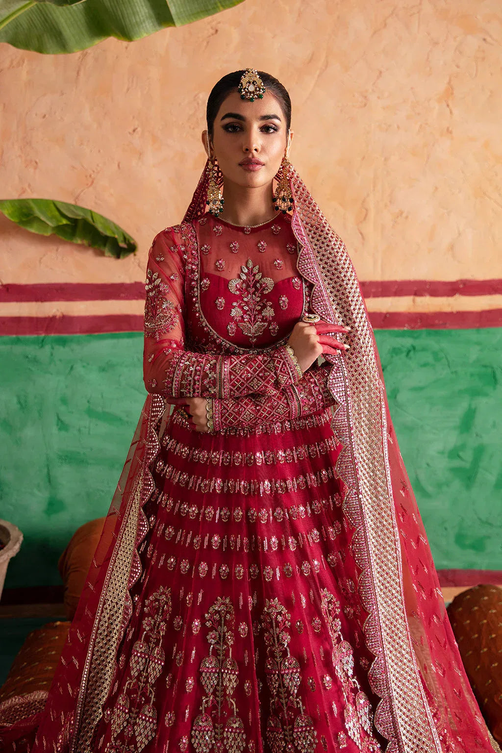 Afrozeh Shehnai Wedding Formal 3Pc Suit AFS-23-V1-07 Gulabposh - Rang-e-Khaas