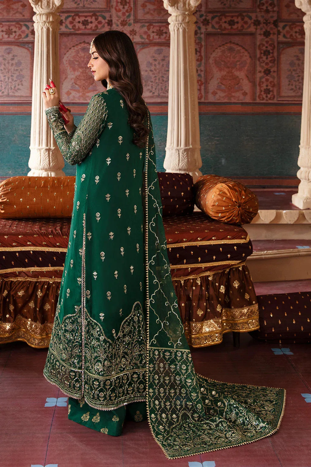 Afrozeh Shehnai Wedding Formal 3Pc Suit AFS-23-V1-09 Dilsaz - Rang-e-Khaas