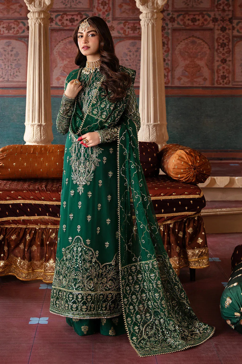 Afrozeh Shehnai Wedding Formal 3Pc Suit AFS-23-V1-09 Dilsaz - Rang-e-Khaas