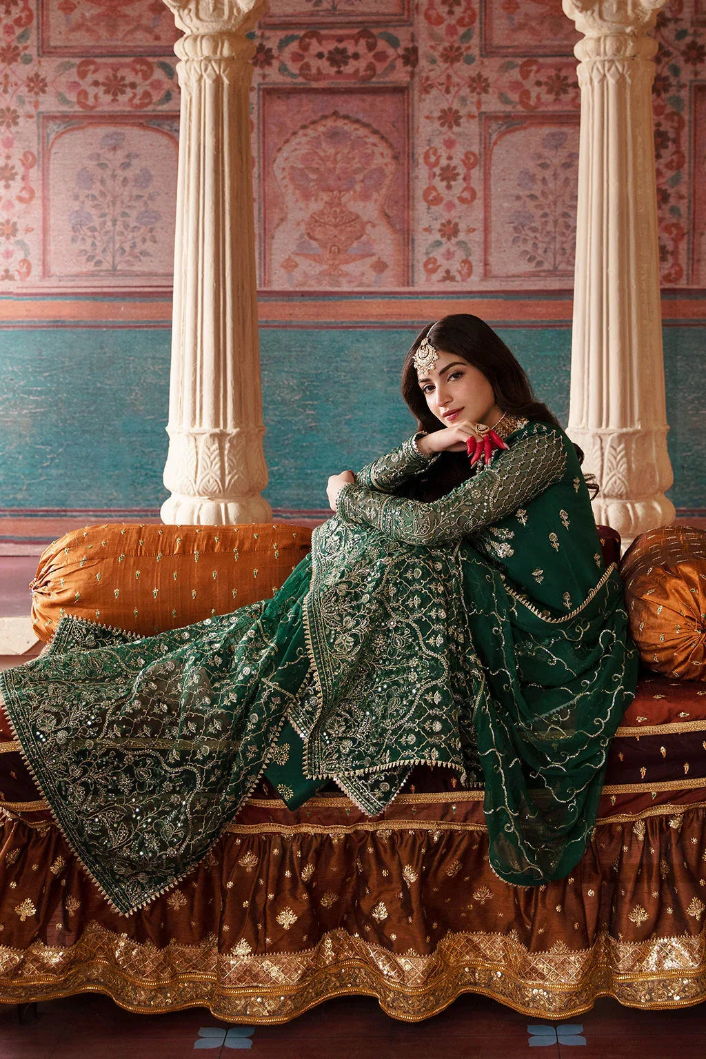 Afrozeh Shehnai Wedding Formal 3Pc Suit AFS-23-V1-09 Dilsaz - Rang-e-Khaas