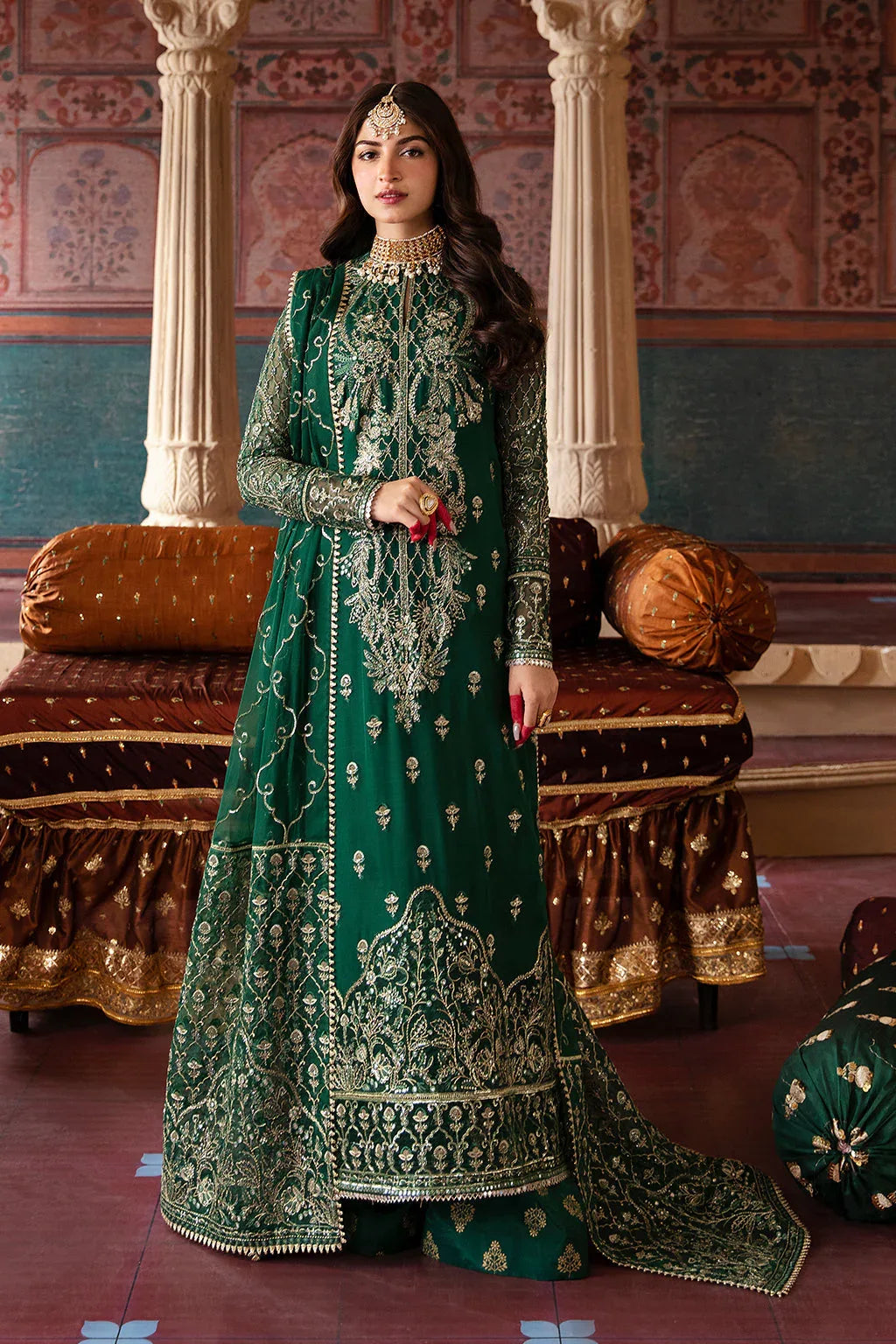 Afrozeh Shehnai Wedding Formal 3Pc Suit AFS-23-V1-09 Dilsaz - Rang-e-Khaas