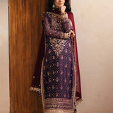 Asim Jofa | Heeriye | AJHE-01 EMBROIDERED CHIFFON 3 PCS