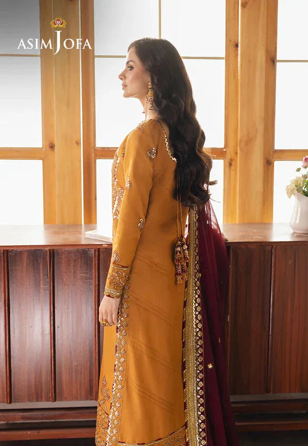 Asim Jofa | Heeriye | AJHE-07 EMBROIDERED JUMBO SILK 3 PCS - Rang-e-Khaas