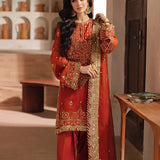 Asim Jofa | Heeriye | AJHE-10 EMBROIDERED CHIFFON 3 PCS