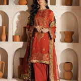 Asim Jofa | Heeriye | AJHE-10 EMBROIDERED CHIFFON 3 PCS