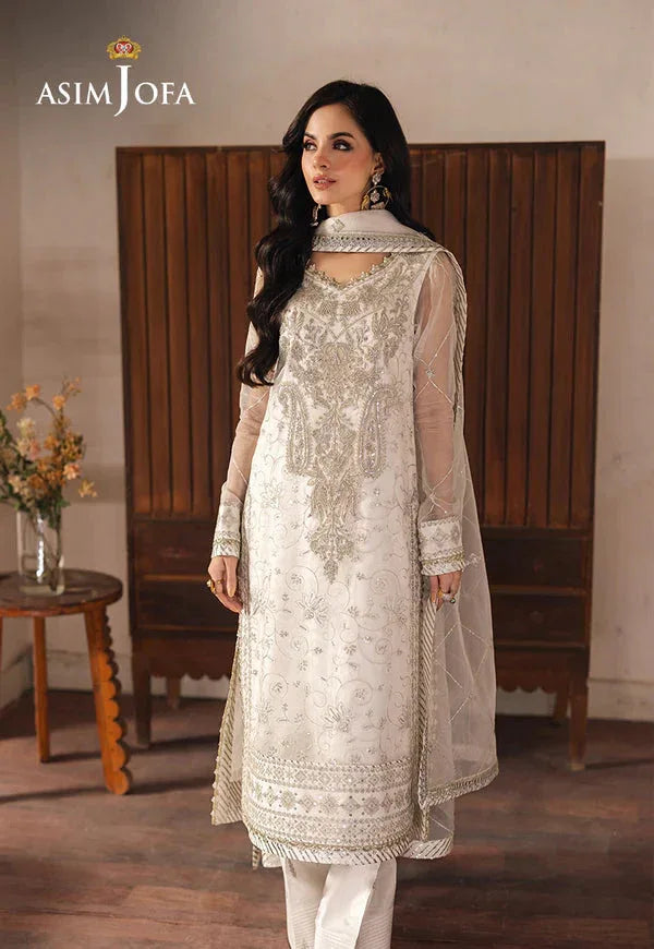 Asim Jofa | Heeriye | AJHE-03 EMBROIDERED ORGANZA 3 PCS - Rang-e-Khaas