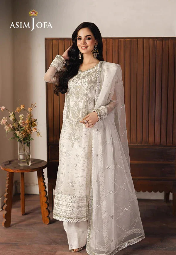 Asim Jofa | Heeriye | AJHE-03 EMBROIDERED ORGANZA 3 PCS - Rang-e-Khaas