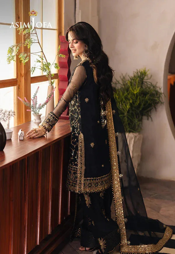 Asim Jofa | Heeriye | AJHE-04 EMBROIDERED ORGANZA 3 PCS - Rang-e-Khaas
