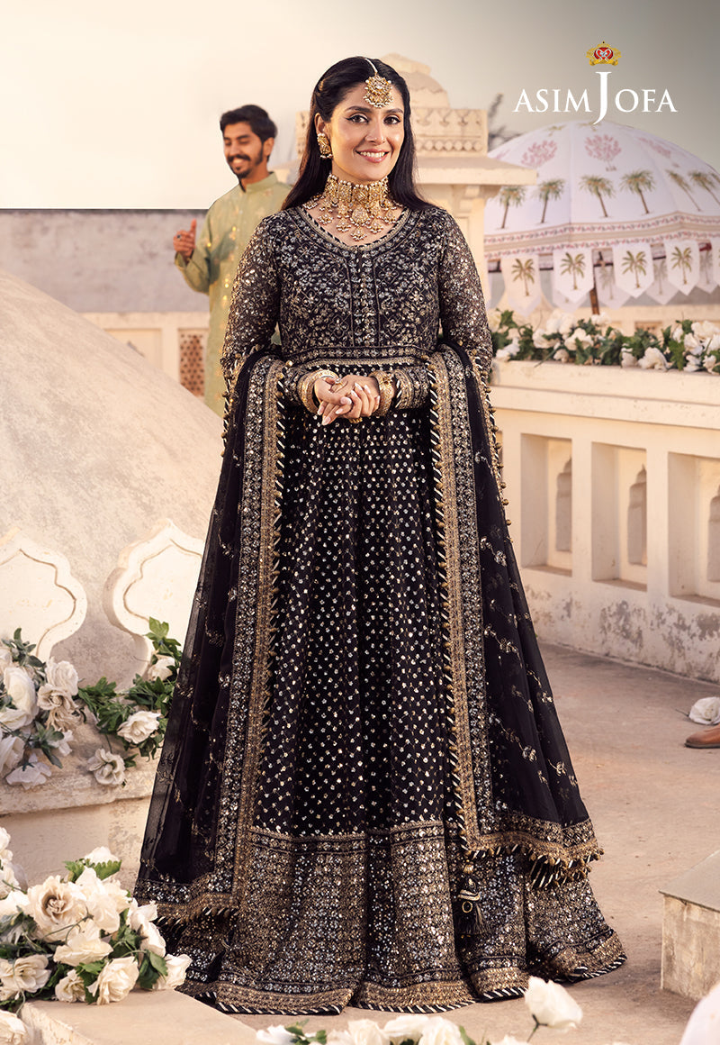 Shehnai by Asim Jofa Embroidered Chiffon Unstitched 3Pc Suit AJSH-01