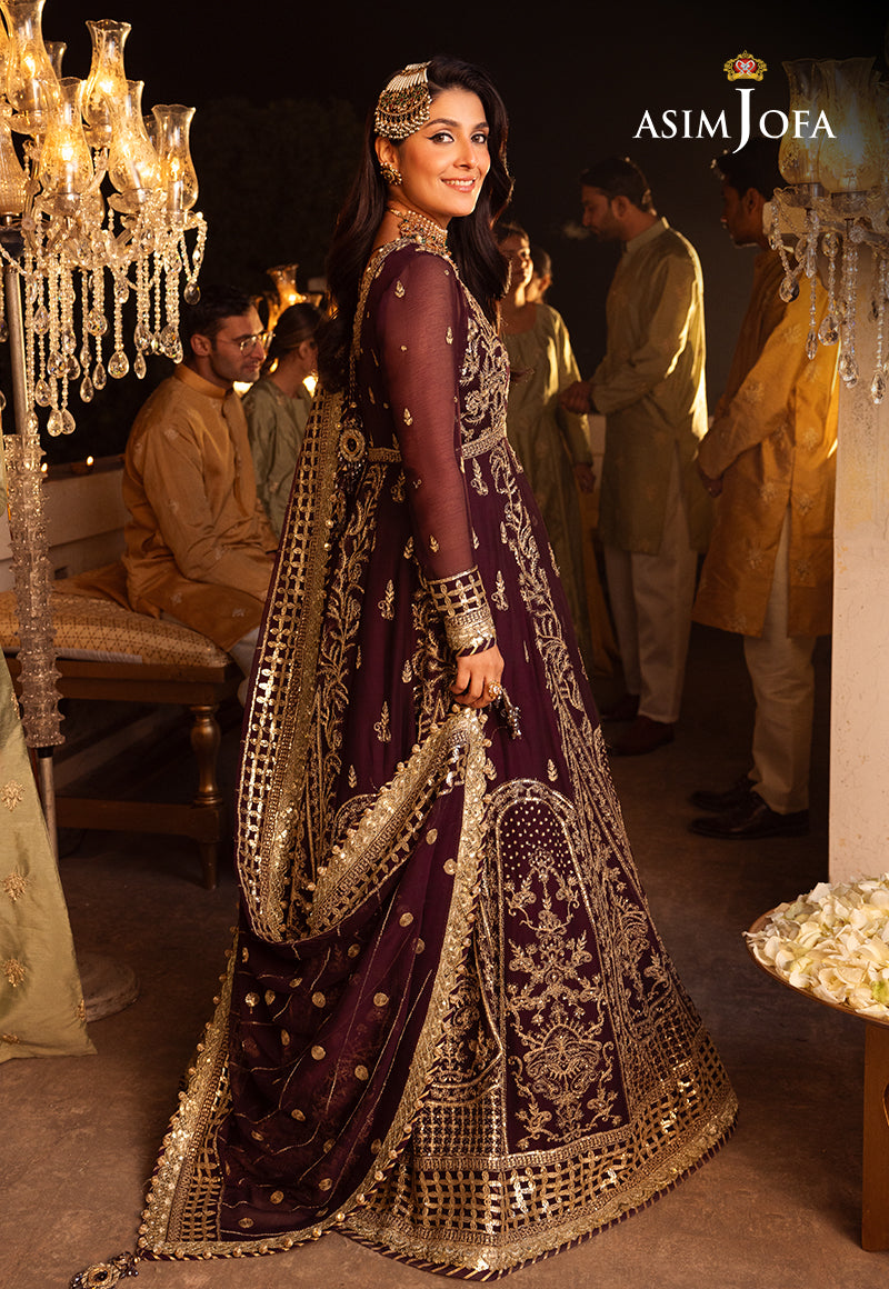 Shehnai by Asim Jofa Embroidered Chiffon Unstitched 3Pc Suit AJSH-02