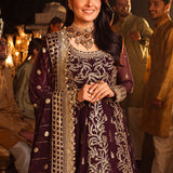Shehnai by Asim Jofa Embroidered Chiffon Unstitched 3Pc Suit AJSH-02