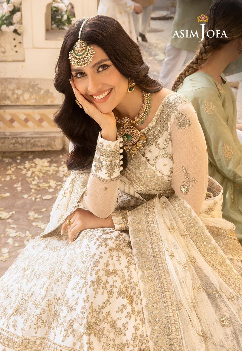 Shehnai by Asim Jofa Embroidered Net 3Pc Suit AJSH-03 - Rang-e-Khaas