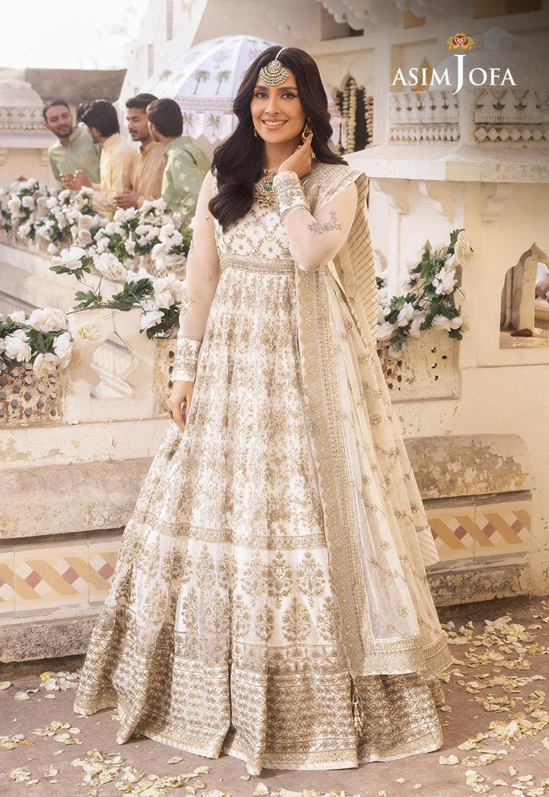 Shehnai by Asim Jofa Embroidered Net 3Pc Suit AJSH-03 - Rang-e-Khaas