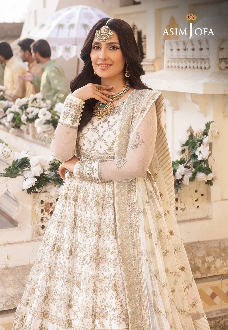 Shehnai by Asim Jofa Embroidered Net 3Pc Suit AJSH-03 - Rang-e-Khaas