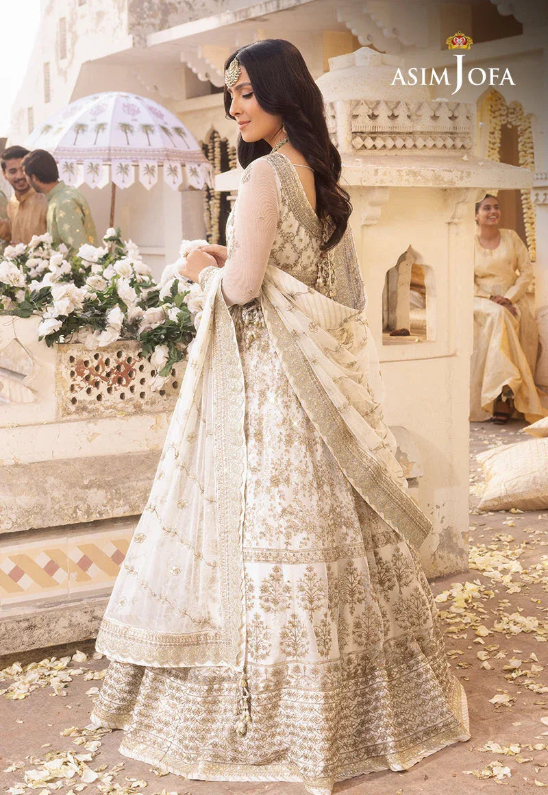 Shehnai by Asim Jofa Embroidered Net 3Pc Suit AJSH-03 - Rang-e-Khaas