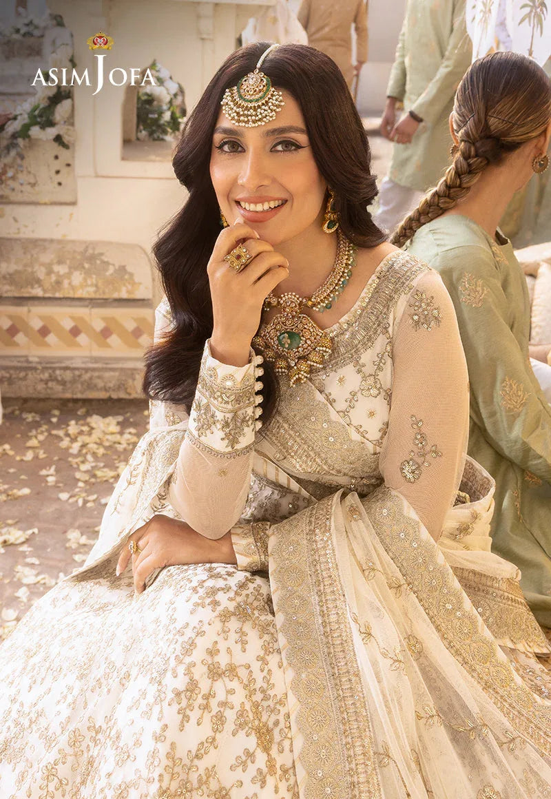 Shehnai by Asim Jofa Embroidered Net 3Pc Suit AJSH-03 - Rang-e-Khaas