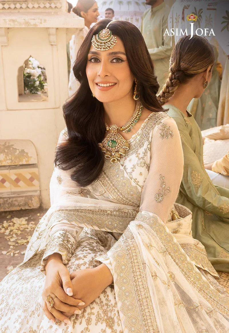 Shehnai by Asim Jofa Embroidered Net 3Pc Suit AJSH-03 - Rang-e-Khaas