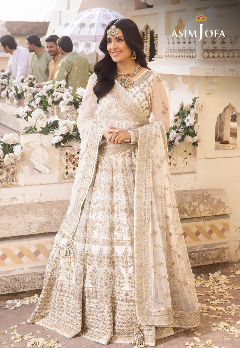 Shehnai by Asim Jofa Embroidered Net 3Pc Suit AJSH-03 - Rang-e-Khaas