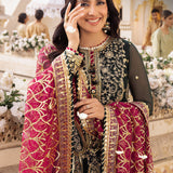 Shehnai by Asim Jofa Embroidered Chiffon Unstitched 3Pc Suit AJSH-11
