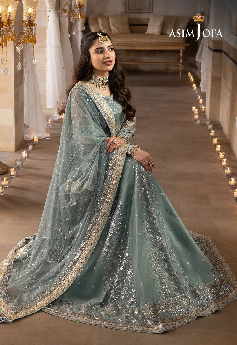 Shehnai by Asim Jofa Embroidered Chiffon 3Pc Suit AJSH-14 - Rang-e-Khaas