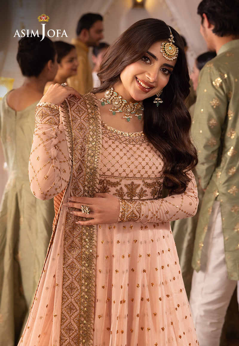 Shehnai by Asim Jofa Embroidered Chiffon Unstitched 3Pc Suit AJSH-15