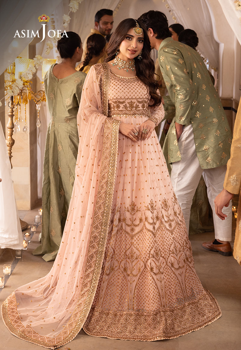 Shehnai by Asim Jofa Embroidered Chiffon Unstitched 3Pc Suit AJSH-15
