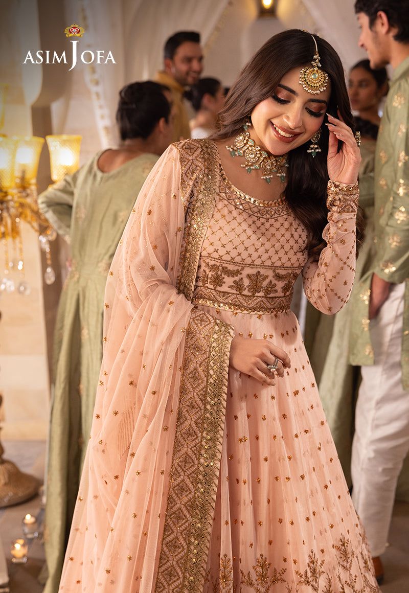 Shehnai by Asim Jofa Embroidered Chiffon Unstitched 3Pc Suit AJSH-15