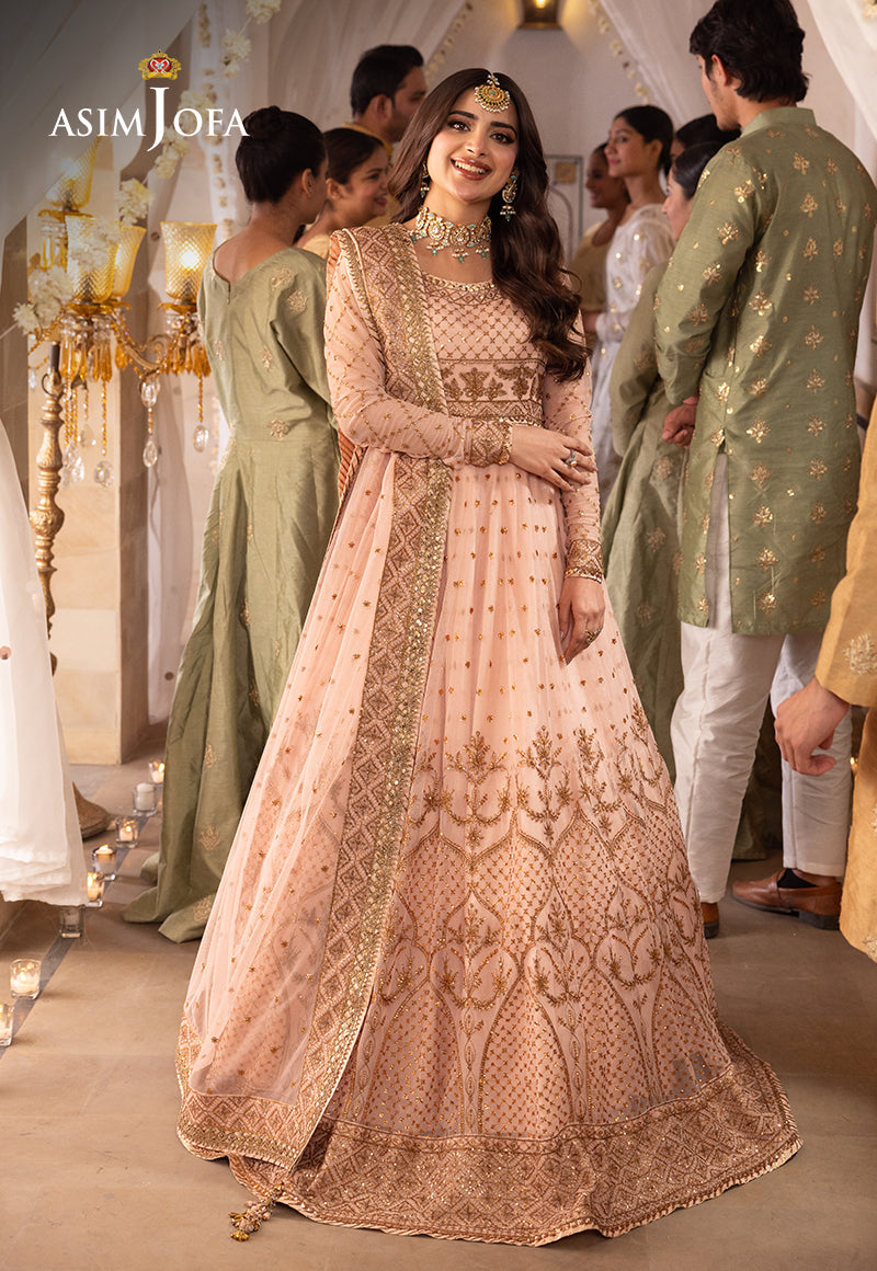 Shehnai by Asim Jofa Embroidered Chiffon Unstitched 3Pc Suit AJSH-15