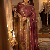 Shehnai by Asim Jofa Embroidered Chiffon Unstitched 3Pc Suit AJSH-17