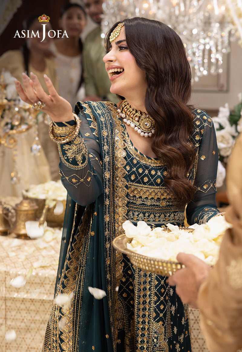 Shehnai by Asim Jofa Embroidered Chiffon Unstitched 3Pc Suit AJSH-18
