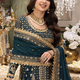 Shehnai by Asim Jofa Embroidered Chiffon Unstitched 3Pc Suit AJSH-18