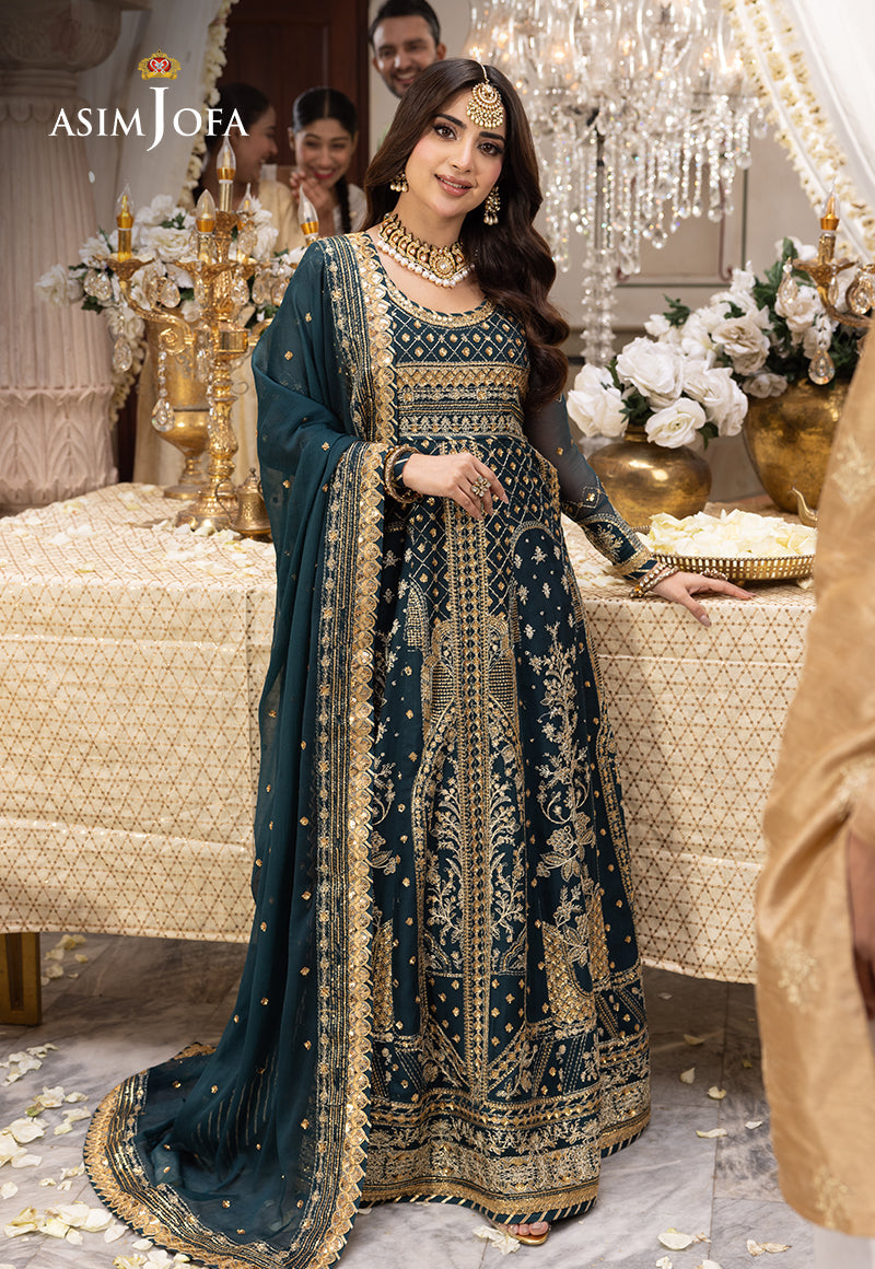 Shehnai by Asim Jofa Embroidered Chiffon Unstitched 3Pc Suit AJSH-18