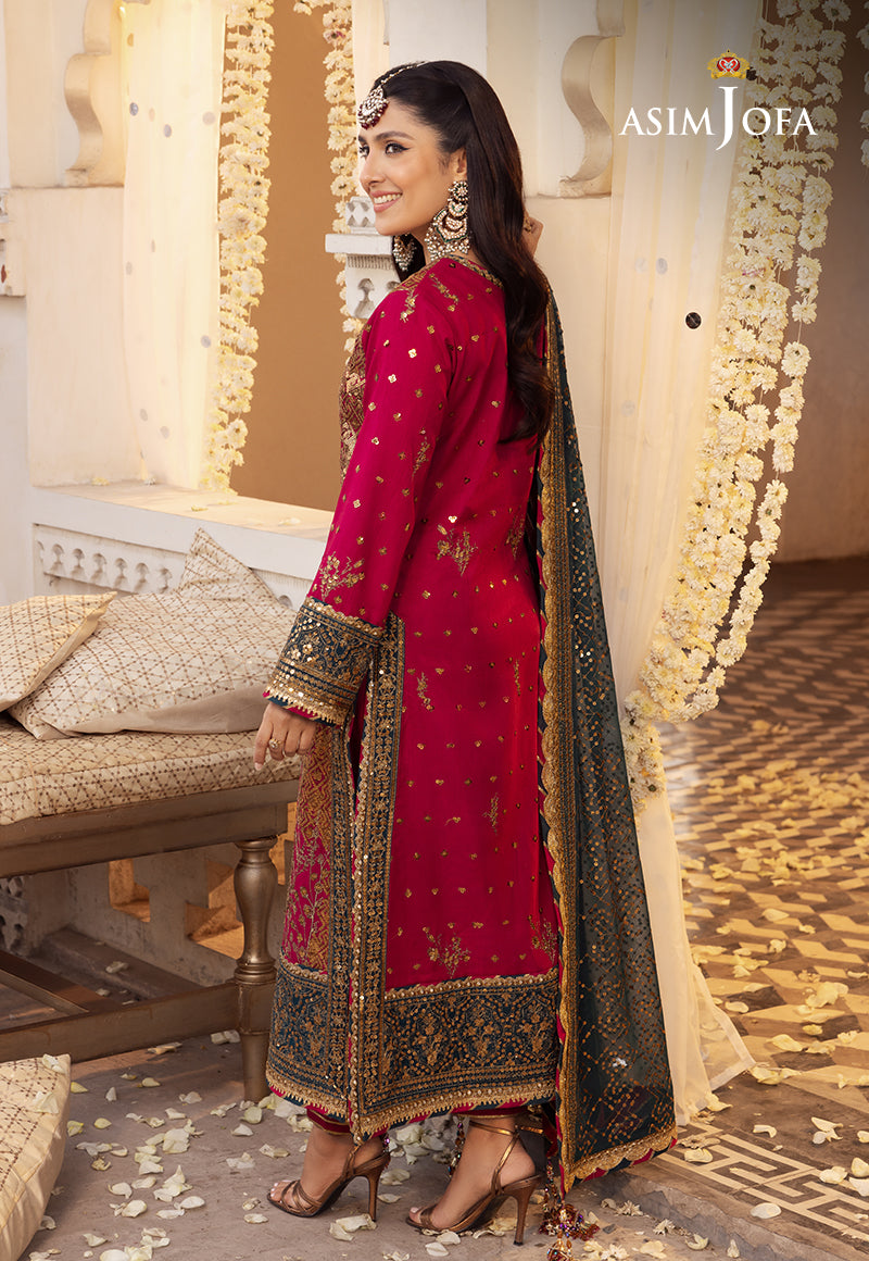 Shehnai by Asim Jofa Embroidered Chiffon Unstitched 3Pc Suit AJSH-19