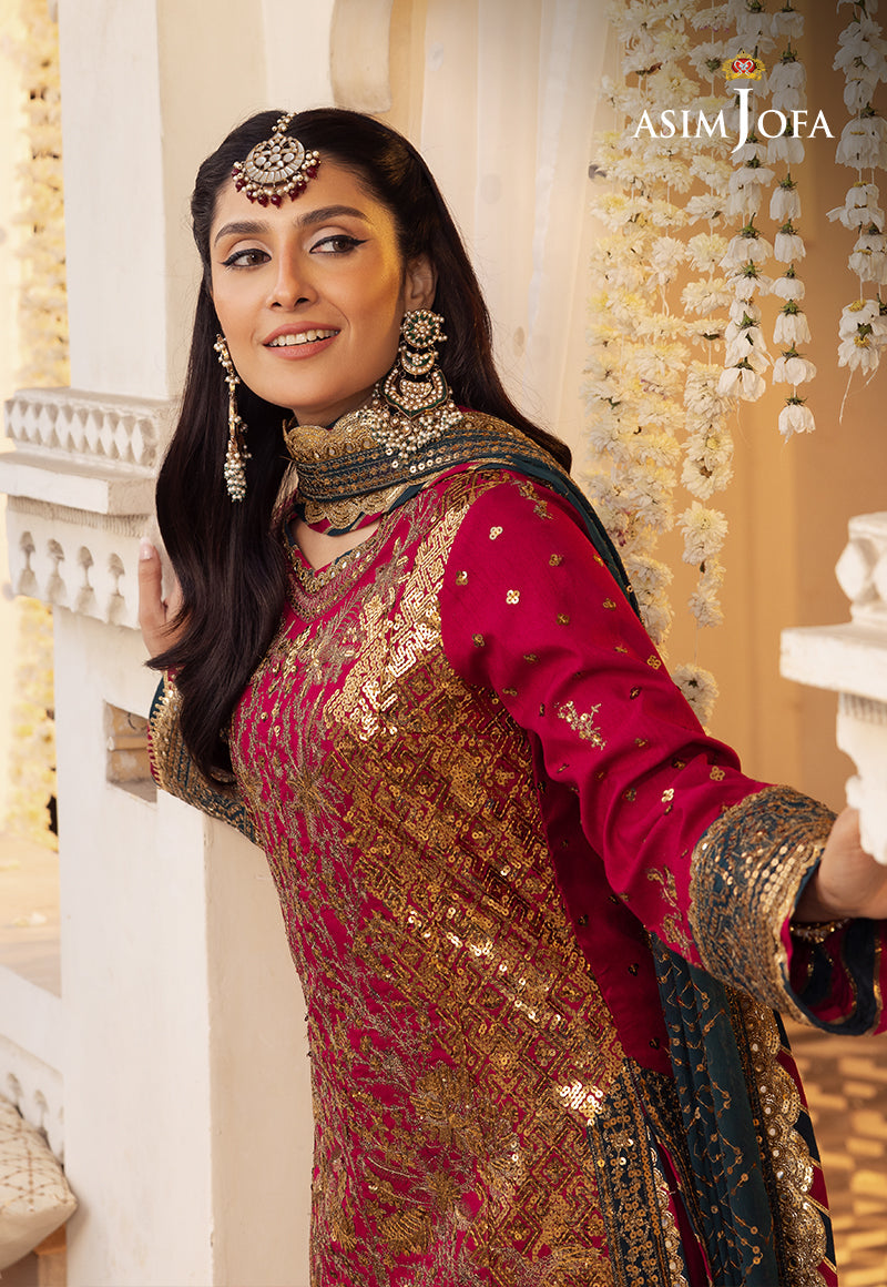 Shehnai by Asim Jofa Embroidered Chiffon Unstitched 3Pc Suit AJSH-19