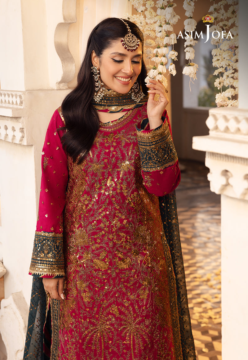 Shehnai by Asim Jofa Embroidered Chiffon Unstitched 3Pc Suit AJSH-19