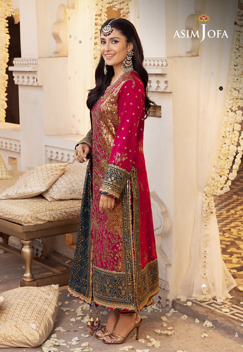 Shehnai by Asim Jofa Embroidered Chiffon Unstitched 3Pc Suit AJSH-19