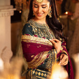 Shehnai by Asim Jofa Embroidered Chiffon Unstitched 3Pc Suit AJSH-20