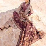 Zainab Chottani Embroidered Herringbone 3Pc Suit D-01 Aks