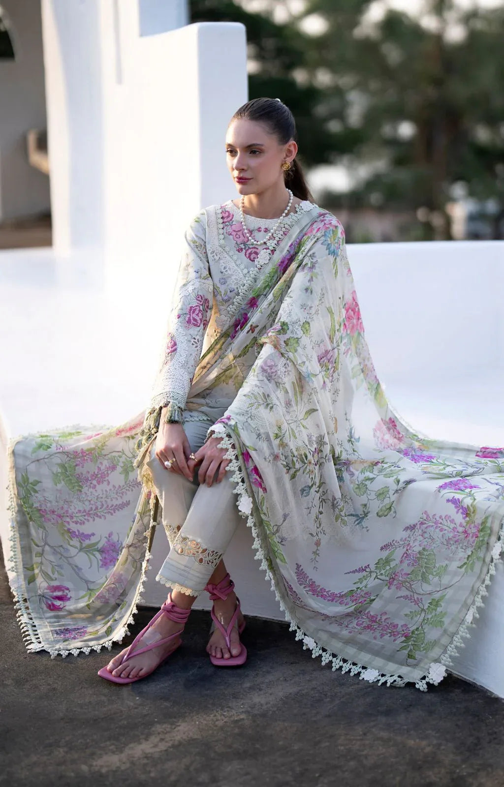 AJR Couture | Printakari Lawn 25 | Aleesia - Rang-e-Khaas