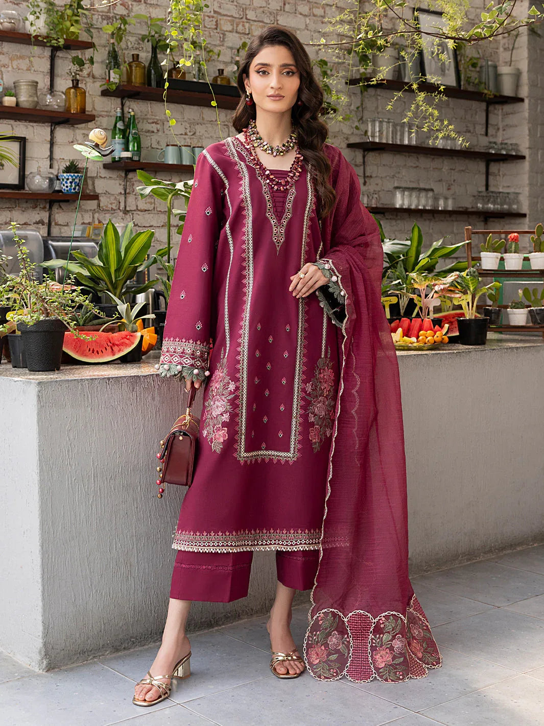 Izel | Meadow Muse Embroidered Lawn 25 | ALOURA - Rang-e-Khaas