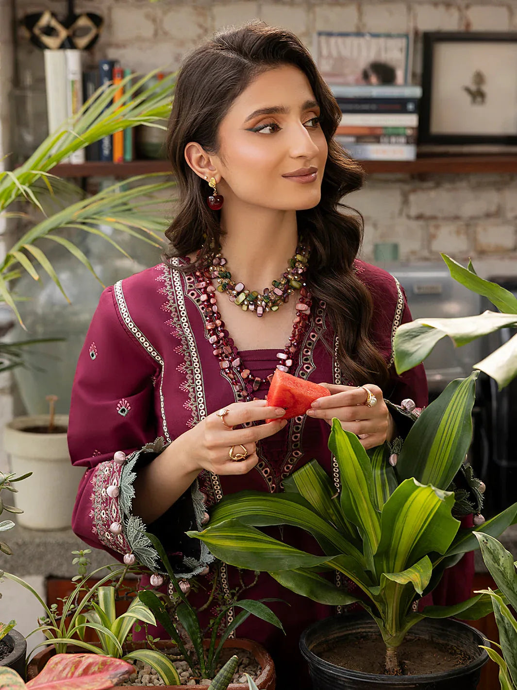 Izel | Meadow Muse Embroidered Lawn 25 | ALOURA - Rang-e-Khaas