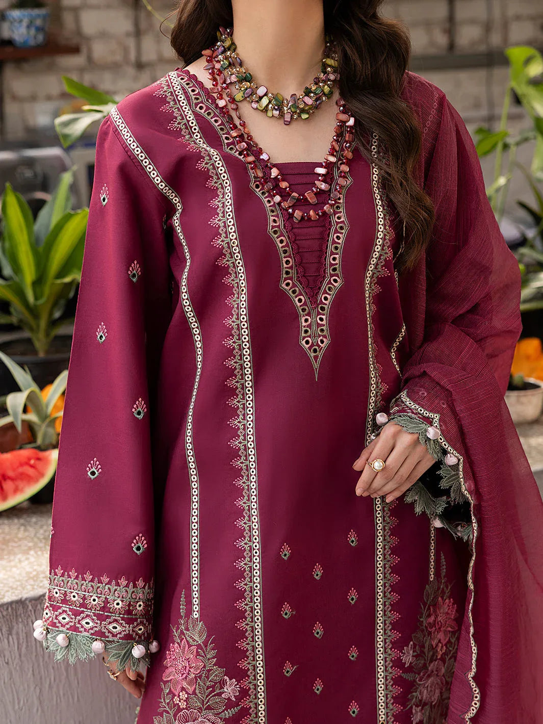Izel | Meadow Muse Embroidered Lawn 25 | ALOURA - Rang-e-Khaas
