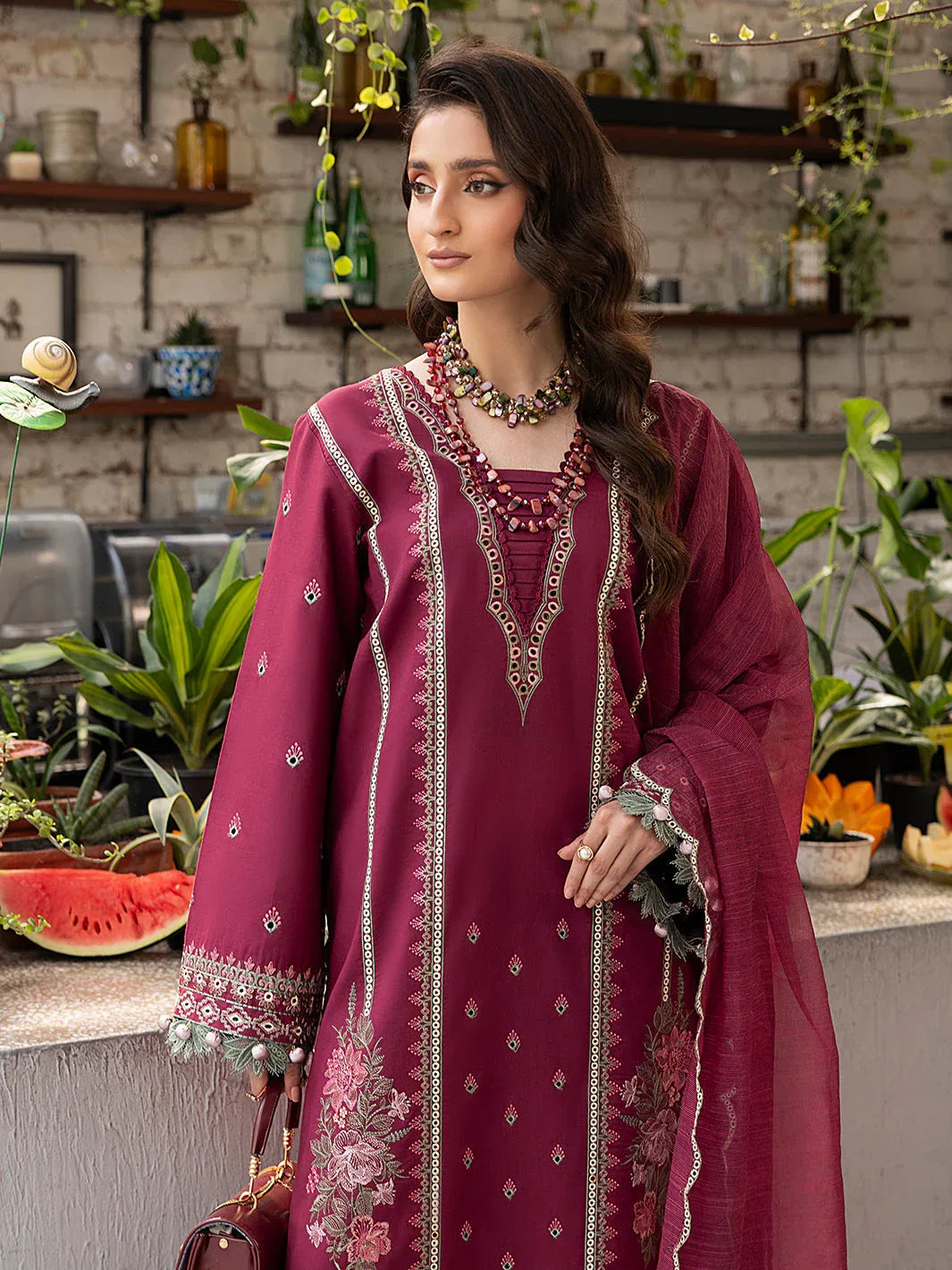 Izel | Meadow Muse Embroidered Lawn 25 | ALOURA - Rang-e-Khaas
