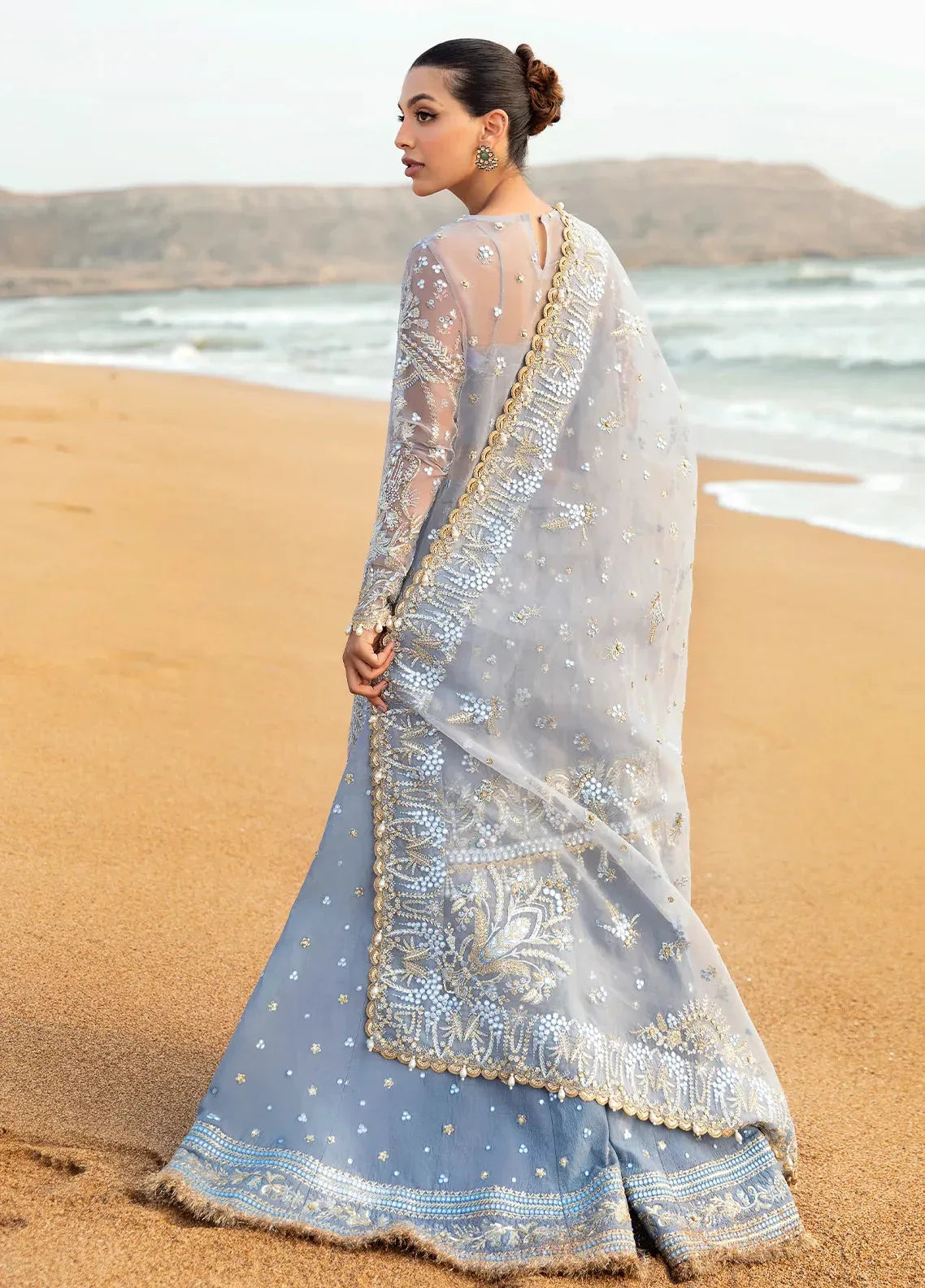 Dastangoi by Afrozeh Wedding Formals 3Pc Suit AWE-01 Nashmia - Rang-e-Khaas