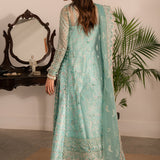 Solene by Ayzel Embroidered Organza 3Pc Suit D-01 ADELA